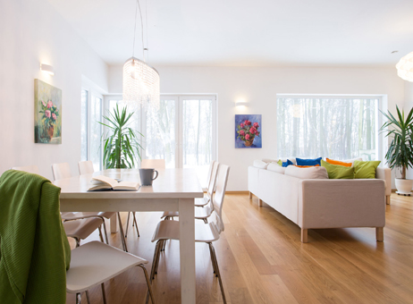 39581387 - mess in spacious living room in the morning