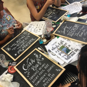 The Makery, Chalkboard Lettering, Jacksonville Art events 